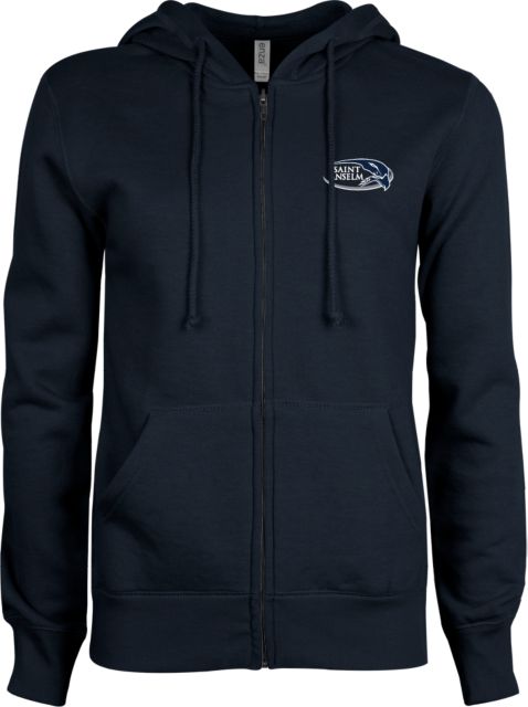 Saint Anselm ENZA Ladies Fleece Full Zip Hoodie Athletic Mark Hawk Head - ONLINE ONLY