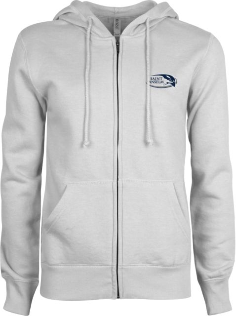 Saint Anselm ENZA Ladies Fleece Full Zip Hoodie Athletic Mark Hawk Head - ONLINE ONLY